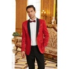 image:imageCOOFANDY Mens Floral Tuxedo Jacket Paisley Shawl Lapel Stylish Suit Blazer Jacket for Wedding Dinner Party PromRed