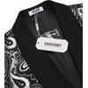 image:imageCOOFANDY Mens Floral Tuxedo Jacket Paisley Shawl Lapel Suit Blazer Jacket for DinnerPromWeddingBlacksilver