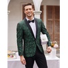 image:imageCOOFANDY Mens Floral Tuxedo Jacket Paisley Shawl Lapel Suit Blazer Jacket for DinnerPromWeddingChristmas Green