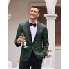 image:imageCOOFANDY Mens Floral Tuxedo Jacket Paisley Shawl Lapel Suit Blazer Jacket for DinnerPromWeddingChristmas Green