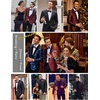 image:imageCOOFANDY Mens Floral Tuxedo Jacket Paisley Shawl Lapel Suit Blazer Jacket for DinnerPromWeddingGolden