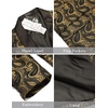 image:imageCOOFANDY Mens Floral Tuxedo Jacket Paisley Shawl Lapel Suit Blazer Jacket for DinnerPromWeddingGolden