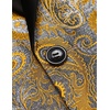image:imageCOOFANDY Mens Floral Tuxedo Jacket Paisley Shawl Lapel Suit Blazer Jacket for DinnerPromWeddingGolden Yellow