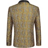 image:imageCOOFANDY Mens Floral Tuxedo Jacket Paisley Shawl Lapel Suit Blazer Jacket for DinnerPromWeddingGolden Yellow