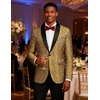 image:imageCOOFANDY Mens Floral Tuxedo Jacket Paisley Shawl Lapel Suit Blazer Jacket for DinnerPromWeddingGolden Yellow