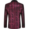 image:imageCOOFANDY Mens Floral Tuxedo Jacket Paisley Shawl Lapel Suit Blazer Jacket for DinnerPromWeddingPink