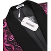 image:imageCOOFANDY Mens Floral Tuxedo Jacket Paisley Shawl Lapel Suit Blazer Jacket for DinnerPromWeddingPink