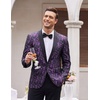 image:imageCOOFANDY Mens Floral Tuxedo Jacket Paisley Shawl Lapel Suit Blazer Jacket for DinnerPromWeddingPurple