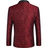 image:imageCOOFANDY Mens Floral Tuxedo Jacket Paisley Shawl Lapel Suit Blazer Jacket for DinnerPromWeddingRed