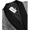 image:imageCOOFANDY Mens Floral Tuxedo Jacket Paisley Shawl Lapel Suit Blazer Jacket for DinnerPromWeddingSilver