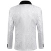 image:imageCOOFANDY Mens Floral Tuxedo Jacket Paisley Shawl Lapel Suit Blazer Jacket for DinnerPromWeddingWhite