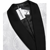 image:imageCOOFANDY Mens Floral Tuxedo Jacket Paisley Shawl Lapel Suit Blazer Jacket for DinnerPromWeddingWhite