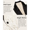 image:imageCOOFANDY Mens Floral Tuxedo One Button Luxury Shiny Blazer Dinner Party Prom Wedding Suit Jacket1  Beige White