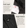 image:imageCOOFANDY Mens Floral Tuxedo One Button Luxury Shiny Blazer Dinner Party Prom Wedding Suit Jacket1  Black