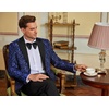 image:imageCOOFANDY Mens Floral Tuxedo One Button Luxury Shiny Blazer Dinner Party Prom Wedding Suit Jacket1  Blue