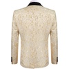 image:imageCOOFANDY Mens Floral Tuxedo One Button Luxury Shiny Blazer Dinner Party Prom Wedding Suit Jacket1  Golden