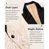 image:imageCOOFANDY Mens Floral Tuxedo One Button Luxury Shiny Blazer Dinner Party Prom Wedding Suit Jacket1  Golden