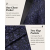 image:imageCOOFANDY Mens Floral Tuxedo One Button Luxury Shiny Blazer Dinner Party Prom Wedding Suit Jacket1  Navy Blue