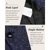 image:imageCOOFANDY Mens Floral Tuxedo One Button Luxury Shiny Blazer Dinner Party Prom Wedding Suit Jacket1  Navy Blue