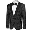image:imageCOOFANDY Mens Floral Tuxedo One Button Luxury Shiny Blazer Dinner Party Prom Wedding Suit Jacket6  Black
