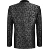 image:imageCOOFANDY Mens Floral Tuxedo One Button Luxury Shiny Blazer Dinner Party Prom Wedding Suit Jacket6  Black