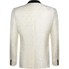 image:imageCOOFANDY Mens Floral Tuxedo One Button Luxury Shiny Blazer Dinner Party Prom Wedding Suit Jacket6  White
