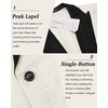 image:imageCOOFANDY Mens Floral Tuxedo One Button Luxury Shiny Blazer Dinner Party Prom Wedding Suit Jacket6  White