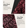 image:imageCOOFANDY Mens Floral Tuxedo One Button Luxury Shiny Blazer Dinner Party Prom Wedding Suit Jacket6  Wine Red