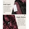 image:imageCOOFANDY Mens Floral Tuxedo One Button Luxury Shiny Blazer Dinner Party Prom Wedding Suit Jacket6  Wine Red
