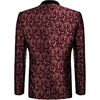 image:imageCOOFANDY Mens Floral Tuxedo One Button Luxury Shiny Blazer Dinner Party Prom Wedding Suit Jacket6  Wine Red