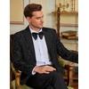 image:imageCOOFANDY Mens Floral Tuxedo One Button Luxury Shiny Blazer Dinner Party Prom Wedding Suit JacketBlack Paisley