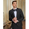 image:imageCOOFANDY Mens Floral Tuxedo One Button Luxury Shiny Blazer Dinner Party Prom Wedding Suit JacketBlack Paisley