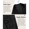 image:imageCOOFANDY Mens Floral Tuxedo One Button Luxury Shiny Blazer Dinner Party Prom Wedding Suit JacketBlack Paisley