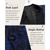 image:imageCOOFANDY Mens Floral Tuxedo One Button Luxury Shiny Blazer Dinner Party Prom Wedding Suit JacketBlue Paisley
