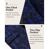 image:imageCOOFANDY Mens Floral Tuxedo One Button Luxury Shiny Blazer Dinner Party Prom Wedding Suit JacketBlue Paisley