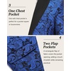 image:imageCOOFANDY Mens Floral Tuxedo One Button Luxury Shiny Blazer Dinner Party Prom Wedding Suit JacketBlue Paisley Floral
