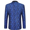 image:imageCOOFANDY Mens Floral Tuxedo One Button Luxury Shiny Blazer Dinner Party Prom Wedding Suit JacketBlue Paisley Floral