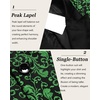image:imageCOOFANDY Mens Floral Tuxedo One Button Luxury Shiny Blazer Dinner Party Prom Wedding Suit JacketGreen Floral