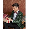 image:imageCOOFANDY Mens Floral Tuxedo One Button Luxury Shiny Blazer Dinner Party Prom Wedding Suit JacketGreen Floral