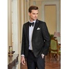 image:imageCOOFANDY Mens Floral Tuxedo One Button Luxury Shiny Blazer Dinner Party Prom Wedding Suit JacketPattern 3black