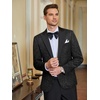 image:imageCOOFANDY Mens Floral Tuxedo One Button Luxury Shiny Blazer Dinner Party Prom Wedding Suit JacketPattern 3black