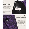 image:imageCOOFANDY Mens Floral Tuxedo One Button Luxury Shiny Blazer Dinner Party Prom Wedding Suit JacketPurple Paisley