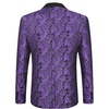 image:imageCOOFANDY Mens Floral Tuxedo One Button Luxury Shiny Blazer Dinner Party Prom Wedding Suit JacketPurple Paisley