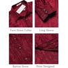 image:imageCOOFANDY Mens Floral Winje Red Printed Long Sleeve Dress Shirts Prom Wedding Party Button Down Shirts