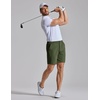 image:imageCOOFANDY Mens Golf Shorts 7 Inseam Lightweight Quick Dry Shorts Elastic Waistband with 3 Pockets UPF50Army Green