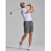 image:imageCOOFANDY Mens Golf Shorts 7 Inseam Lightweight Quick Dry Shorts Elastic Waistband with 3 Pockets UPF50Dark Grey