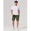 image:imageCOOFANDY Mens Golf Shorts 9 Quick Dry Stretch Dress Shorts with 6 Pockets Lightweight Casual Hiking ShortsArmy Green