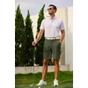 image:imageCOOFANDY Mens Golf Shorts 9 Quick Dry Stretch Dress Shorts with 6 Pockets Lightweight Casual Hiking ShortsArmy Green