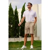 image:imageCOOFANDY Mens Golf Shorts 9 Quick Dry Stretch Dress Shorts with 6 Pockets Lightweight Casual Hiking ShortsKhaki