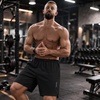 image:imageCOOFANDY Mens Gym Athletic Shorts with Zipper Pockets Quick Dry 7 Workout Running Training ShortsBlack